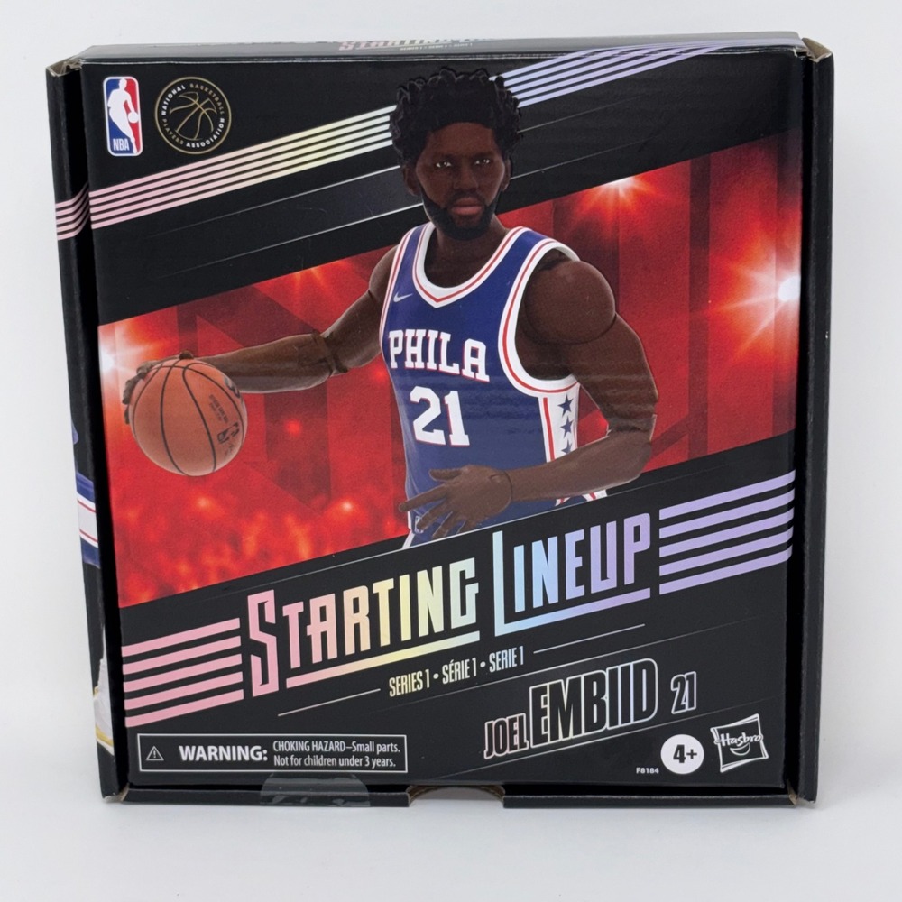 Hasbro NBA Starting Lineup Joel Embiid 76ers Series 1 Figure Sealed - Picture 2 of 6